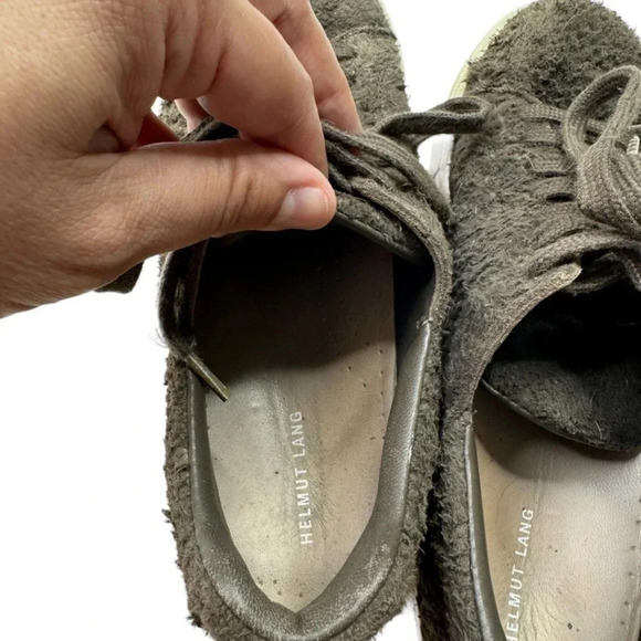 Helmut Lang Distressed Suede Platform Sneaker 37 - Picture 10 of 11